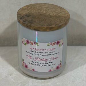 Manifestation Rainbow White Glass Jar Candle 170 ml