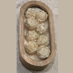 Hand Painted Flower candles 300 grams wax.